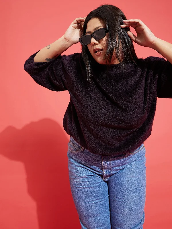 Women Black Fleece Fur High Neck Sweatshirt Hoodie with Monochrome Minimalist Simple Hoodie with Monochrome Minimalist Simple Women Black Fleece Fur High Neck Sweatshirt Hoodie with Monochrome Minimalist Simple Hoodie with Monochrome Minimalist Simple