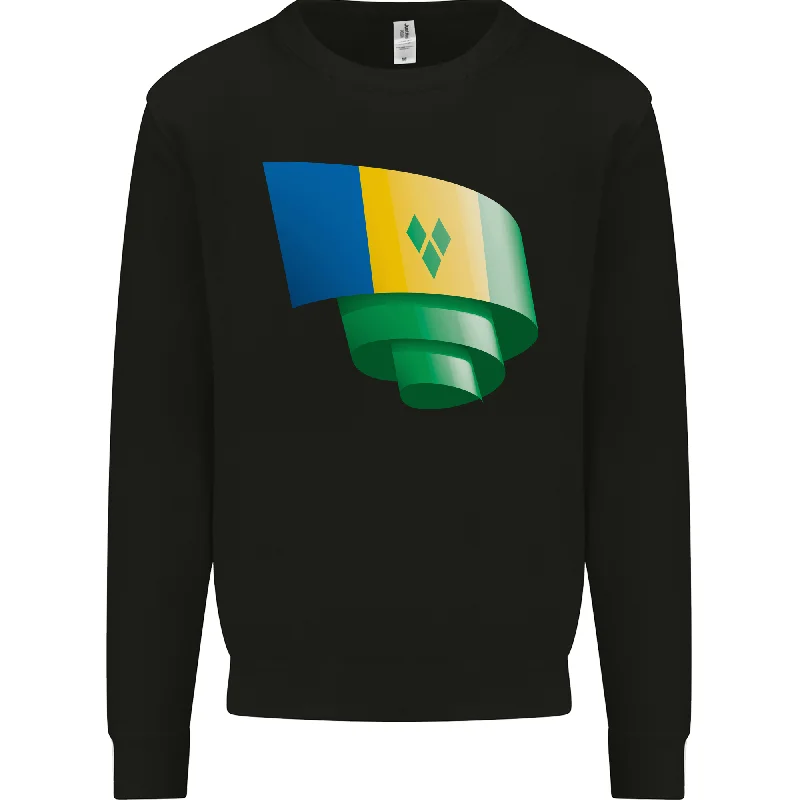 Curled Saint Vincent and Grenadines Flag Football Mens Sweatshirt Jumper Hoodie with Snap Buttons Easy Quick Hoodie with Snap Buttons Easy Quick Curled Saint Vincent and Grenadines Flag Football Mens Sweatshirt Jumper Hoodie with Snap Buttons Easy Quick Hoodie with Snap Buttons Easy Quick