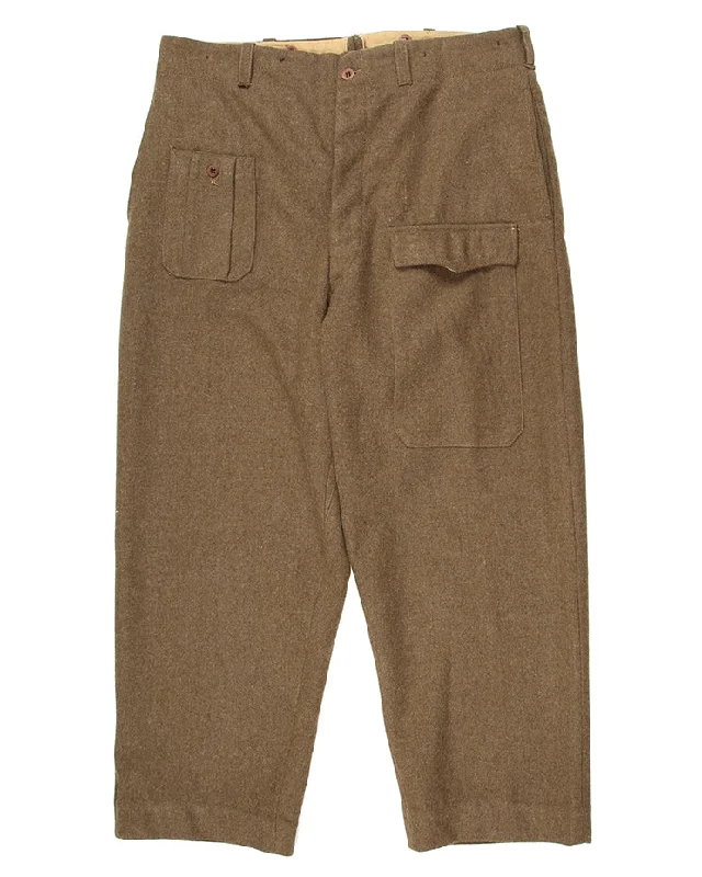 Original NOS WW2 British Army 1937 Pattern Battledress Wool Trousers - 38" Trousers Chinos Classic Trousers Chinos Classic