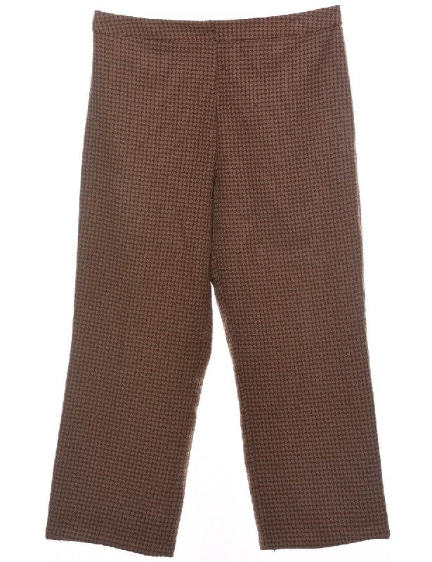 Patterned Brown Classic Trousers - W35 L26 Trousers Timeless Classic Trousers Timeless Classic