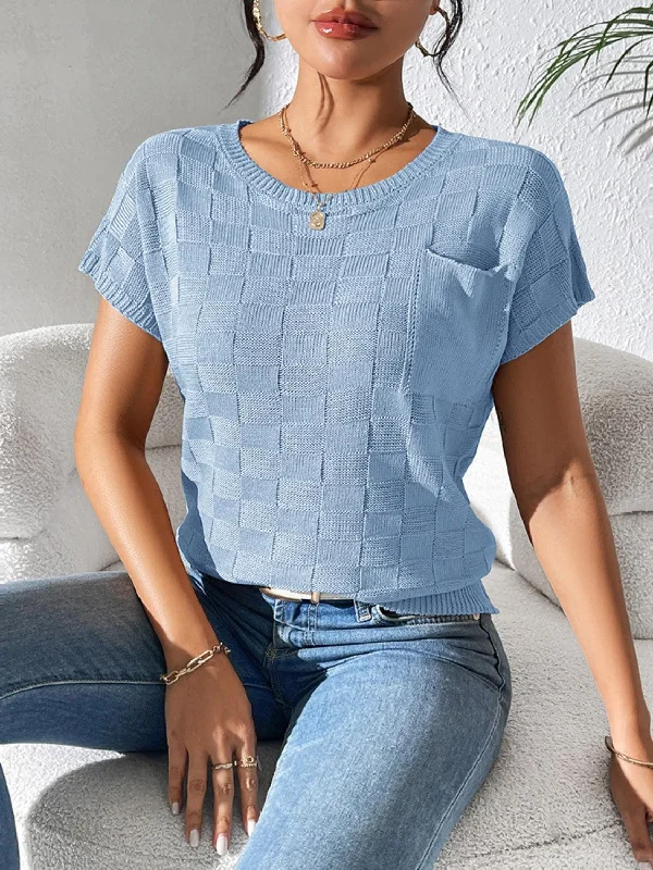 Square Knit Top in 7 Colors Lightweight Knit Tee