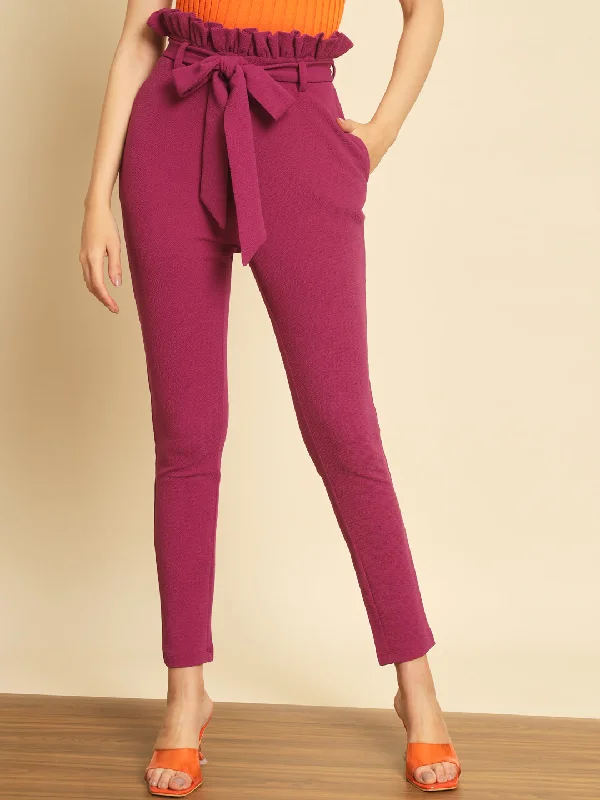 TANDUL Women Regular Fit Pink Lycra Blend Trousers Trousers Bestseller Popular Trousers Bestseller Popular TANDUL Women Regular Fit Pink Lycra Blend Trousers Trousers Bestseller Popular Trousers Bestseller Popular