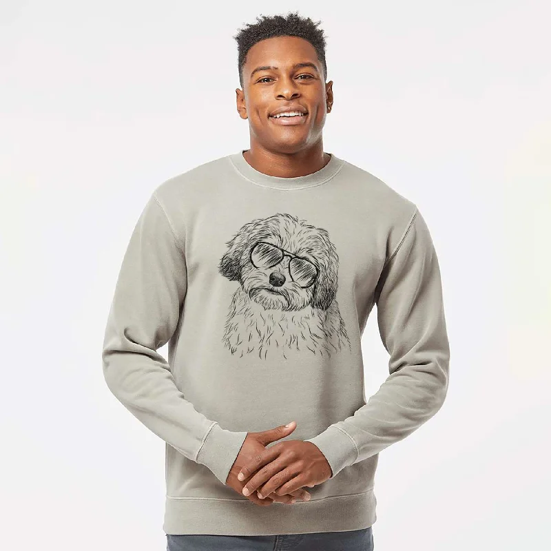 Aviator Henry the Havanese - Unisex Pigment Dyed Crew Sweatshirt Hoodie Dress Longline Feminine Hoodie Dress Longline Feminine Aviator Henry the Havanese - Unisex Pigment Dyed Crew Sweatshirt Hoodie Dress Longline Feminine Hoodie Dress Longline Feminine