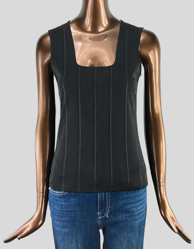 THEORY Squareneck Sleeveless Knit Top - Small Chic Knit Top