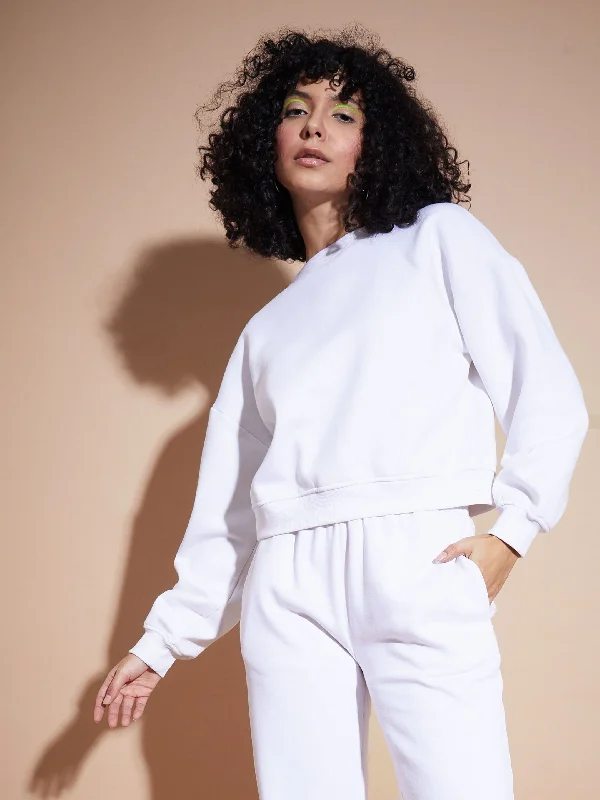 Women White Premium Fleece Oversized Sweatshirt Hoodie with Emblem Brand Identity Hoodie with Emblem Brand Identity Women White Premium Fleece Oversized Sweatshirt Hoodie with Emblem Brand Identity Hoodie with Emblem Brand Identity
