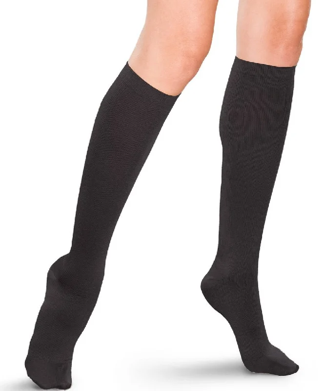 Therafirm Women's Ribbed Trouser Socks 15-20mmHg Trousers Solid Black Trousers Solid Black Therafirm Women's Ribbed Trouser Socks 15-20mmHg Trousers Solid Black Trousers Solid Black
