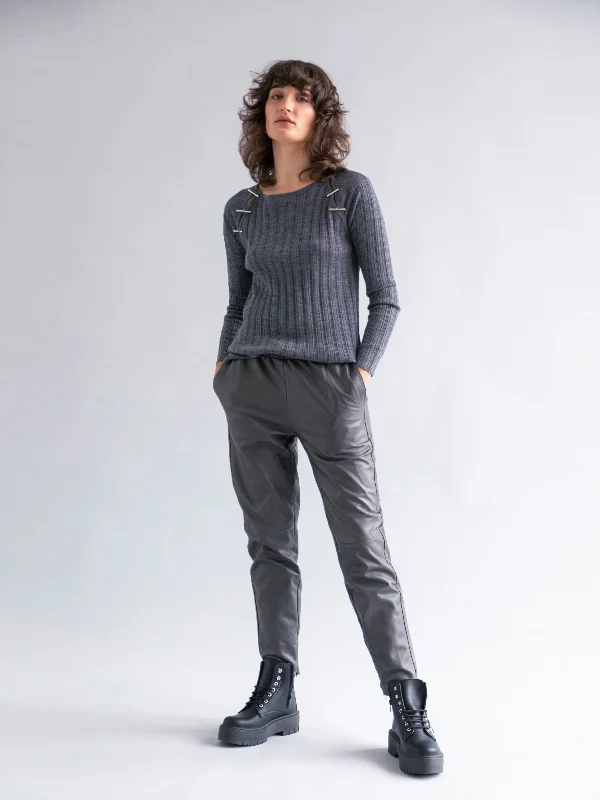 T-Bar Accent Knit Top Sustainable Knit Top