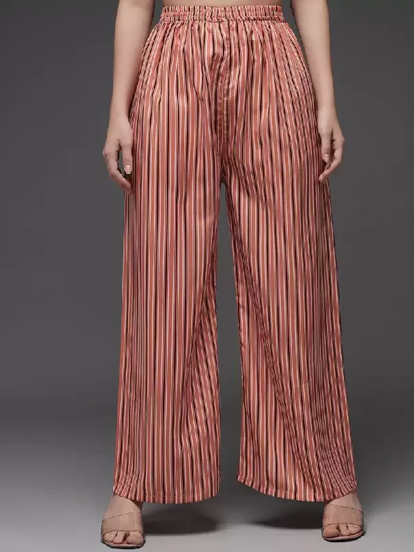 TANDUL Regular Fit Women Orange crepe Trousers Chinos Cotton Straight Leg Chinos Cotton Straight Leg TANDUL Regular Fit Women Orange crepe Trousers Chinos Cotton Straight Leg Chinos Cotton Straight Leg