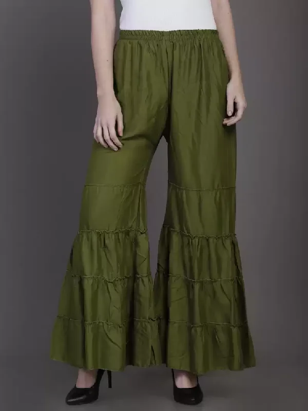 TANDUL Regular Fit Women Green Rayon Trousers Trousers luxurious high-end Trousers luxurious high-end TANDUL Regular Fit Women Green Rayon Trousers Trousers luxurious high-end Trousers luxurious high-end