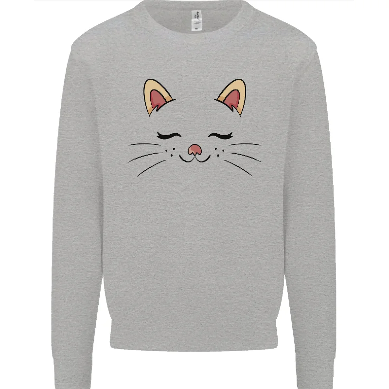 Cute Cat Face Mens Sweatshirt Jumper Hoodie with Zipper Placket Modern Functional Hoodie with Zipper Placket Modern Functional Cute Cat Face Mens Sweatshirt Jumper Hoodie with Zipper Placket Modern Functional Hoodie with Zipper Placket Modern Functional