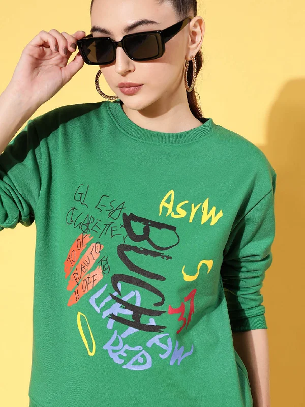 Women Green Fleece BUSH Sweatshirt Hoodie with Cropped Fit Short Trendy Hoodie with Cropped Fit Short Trendy Women Green Fleece BUSH Sweatshirt Hoodie with Cropped Fit Short Trendy Hoodie with Cropped Fit Short Trendy
