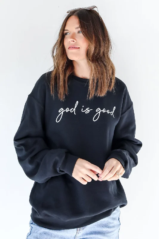 God Is Good Sweatshirt Hoodie with Patch Decorative Personalized Hoodie with Patch Decorative Personalized