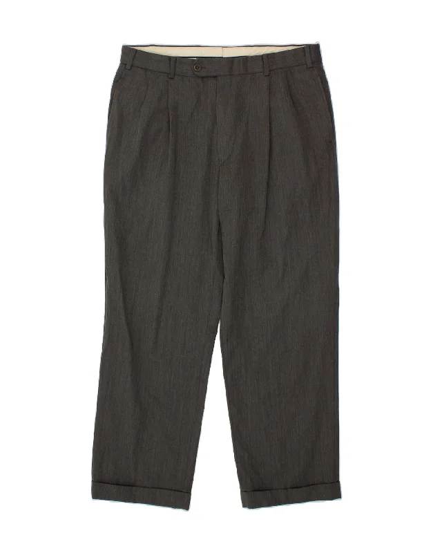 BROOKS BROTHERS Mens Pegged Suit Trousers W35 L30 Grey Wool Trousers Gym Athletic Trousers Gym Athletic BROOKS BROTHERS Mens Pegged Suit Trousers W35 L30 Grey Wool Trousers Gym Athletic Trousers Gym Athletic