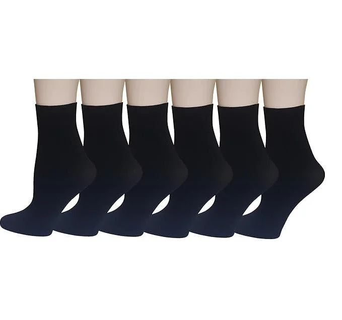 Ankle High Trouser Socks | Opaque Assorted | Sumona Womens (6 Pairs) Trousers Gym Athletic Trousers Gym Athletic