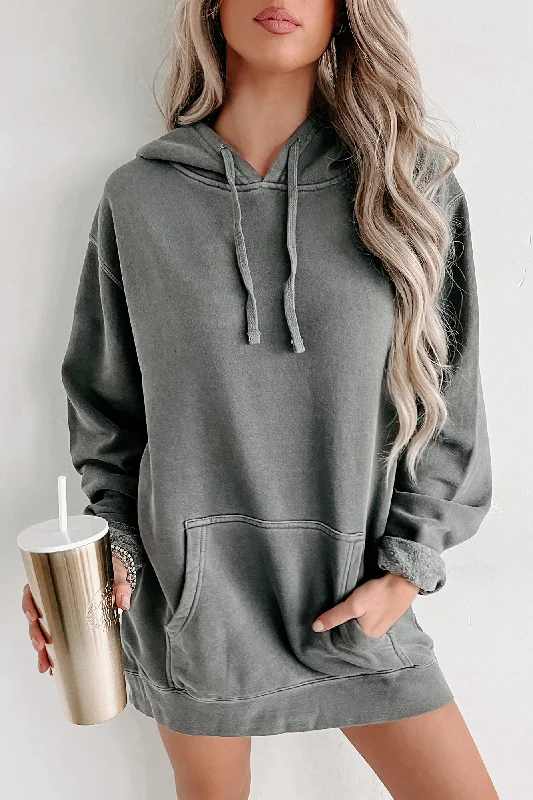 Lightweight Vintage Wash Hoodie (Black) Hoodie with Elastic Cuffs Stretchable Comfortable Hoodie with Elastic Cuffs Stretchable Comfortable