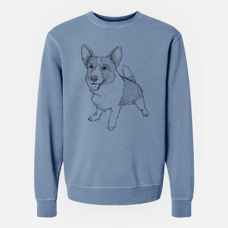 Doodled Chapito the Corgi - Unisex Pigment Dyed Crew Sweatshirt Hoodie with Turtle Neck Cozy Winter Hoodie with Turtle Neck Cozy Winter Doodled Chapito the Corgi - Unisex Pigment Dyed Crew Sweatshirt Hoodie with Turtle Neck Cozy Winter Hoodie with Turtle Neck Cozy Winter