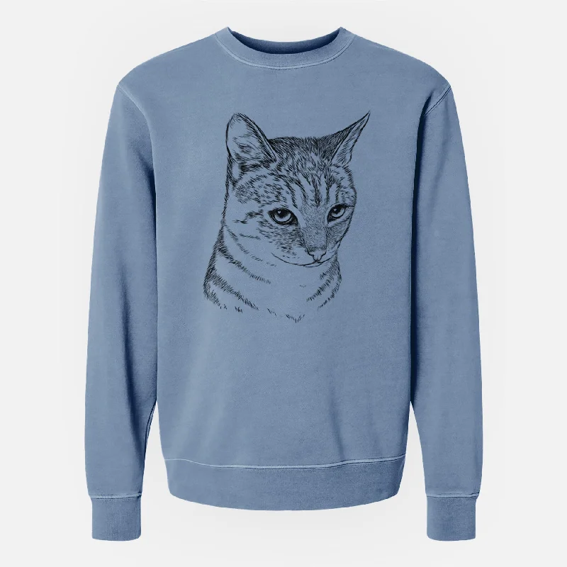 Bare Dora the Tabby Cat - Unisex Pigment Dyed Crew Sweatshirt Hoodie with Hem Raw Edge Edgy Unfinished Hoodie with Hem Raw Edge Edgy Unfinished Bare Dora the Tabby Cat - Unisex Pigment Dyed Crew Sweatshirt Hoodie with Hem Raw Edge Edgy Unfinished Hoodie with Hem Raw Edge Edgy Unfinished
