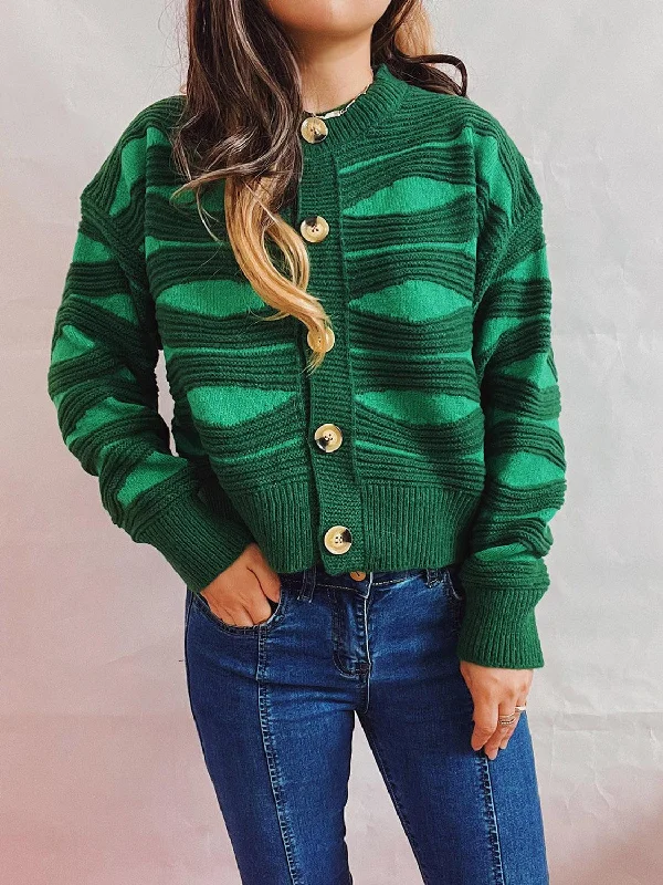 Color Block Button Front Cardigan Stretchy Elastic Breathable Stretchy Elastic Breathable Color Block Button Front Cardigan Stretchy Elastic Breathable Stretchy Elastic Breathable