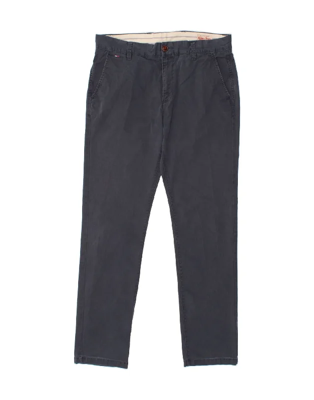 TOMMY HILFIGER Mens Slim Chino Trousers W34 L32 Navy Blue Cotton Trousers cozy comfortable Trousers cozy comfortable TOMMY HILFIGER Mens Slim Chino Trousers W34 L32 Navy Blue Cotton Trousers cozy comfortable Trousers cozy comfortable