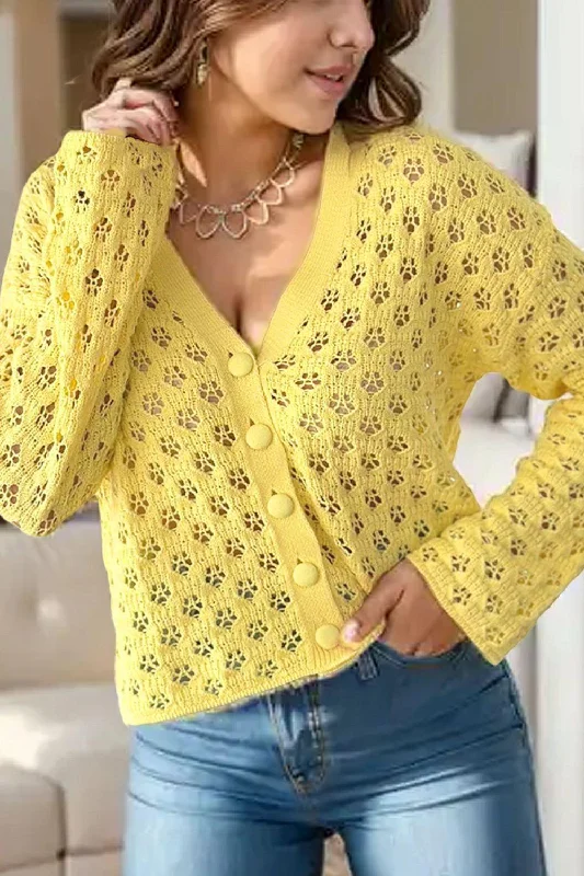 Openwork V-Neck Long Sleeve Cardigan Cashmere Blend Cotton Blend Poly Blend Cashmere Blend Cotton Blend Poly Blend Openwork V-Neck Long Sleeve Cardigan Cashmere Blend Cotton Blend Poly Blend Cashmere Blend Cotton Blend Poly Blend