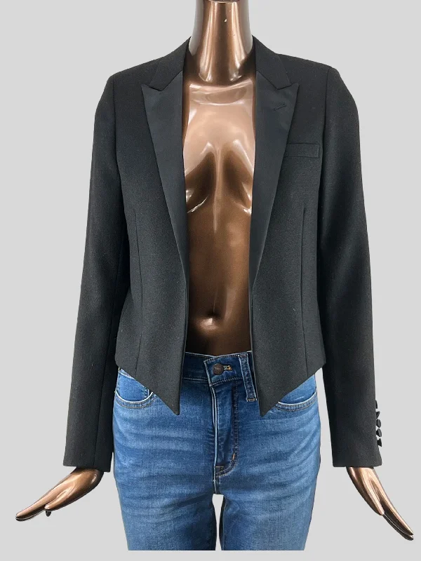 Saint Laurent Black Wool Blazer - X-Small Women's Professional Jacket