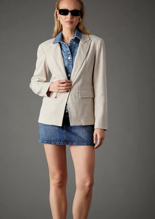 blazer & denim insert Women's Casual Suit