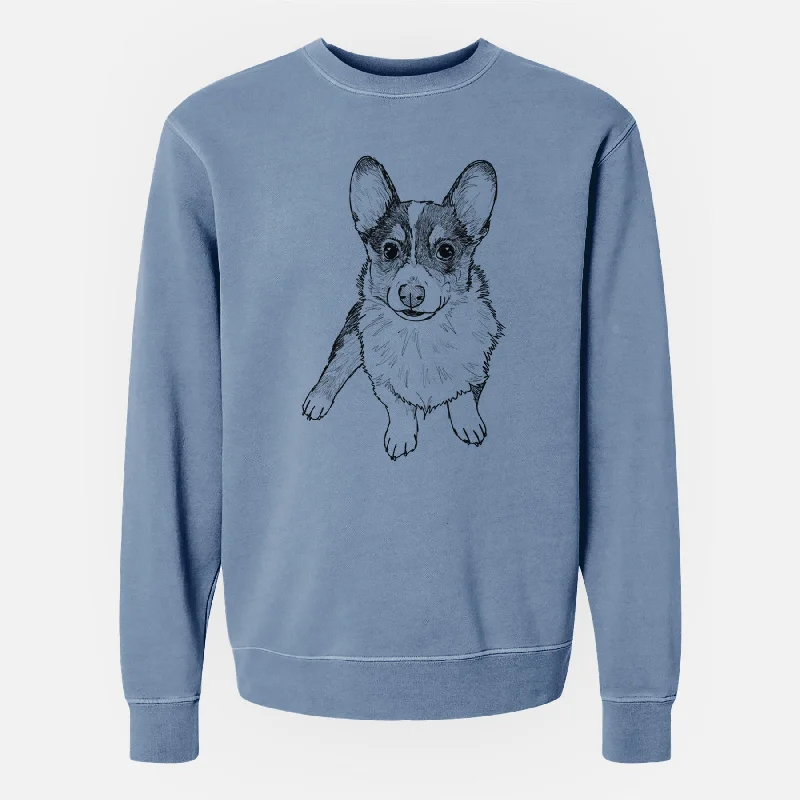 Doodled Winston the Corgi - Unisex Pigment Dyed Crew Sweatshirt Hoodie with Ribbed Cuffs Snug Fit Comfort Hoodie with Ribbed Cuffs Snug Fit Comfort Doodled Winston the Corgi - Unisex Pigment Dyed Crew Sweatshirt Hoodie with Ribbed Cuffs Snug Fit Comfort Hoodie with Ribbed Cuffs Snug Fit Comfort