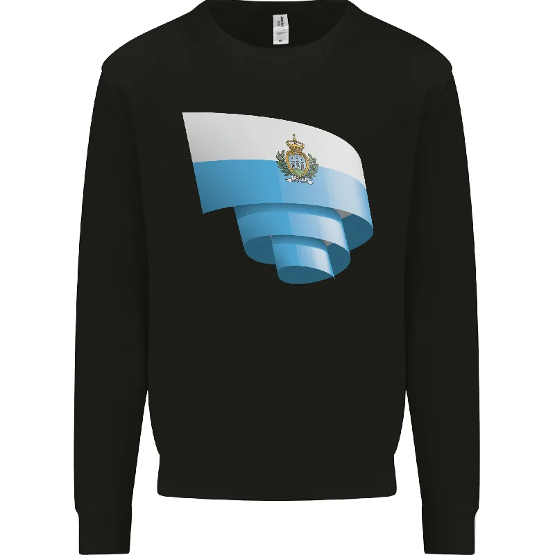 Curled San Marino Flag Sammarinese Day Football Mens Sweatshirt Jumper Hoodie with Back Slit Movement Comfort Hoodie with Back Slit Movement Comfort Curled San Marino Flag Sammarinese Day Football Mens Sweatshirt Jumper Hoodie with Back Slit Movement Comfort Hoodie with Back Slit Movement Comfort