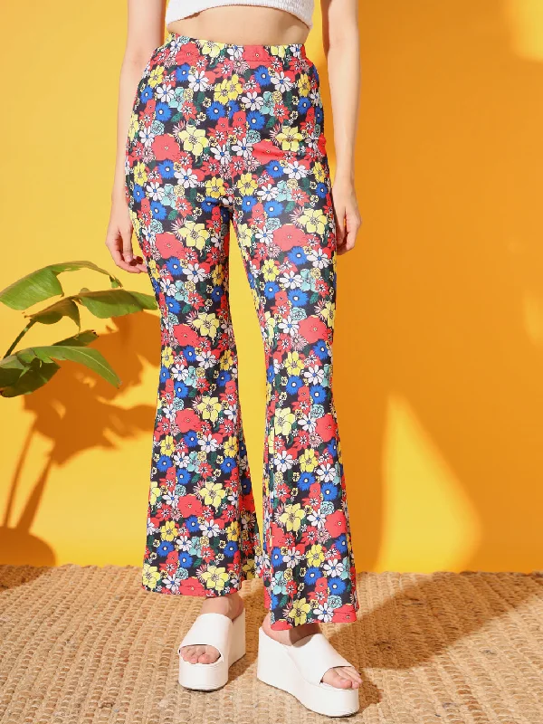 TANDUL Women Regular Fit Multicolor Lycra Blend Trousers Trousers Evening Elegant Trousers Evening Elegant TANDUL Women Regular Fit Multicolor Lycra Blend Trousers Trousers Evening Elegant Trousers Evening Elegant
