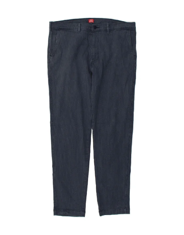 LEVI'S Mens Standard Tapered Chino Trousers W38 L34 Navy Blue Striped Trousers Recommended Stylist Trousers Recommended Stylist LEVI'S Mens Standard Tapered Chino Trousers W38 L34 Navy Blue Striped Trousers Recommended Stylist Trousers Recommended Stylist