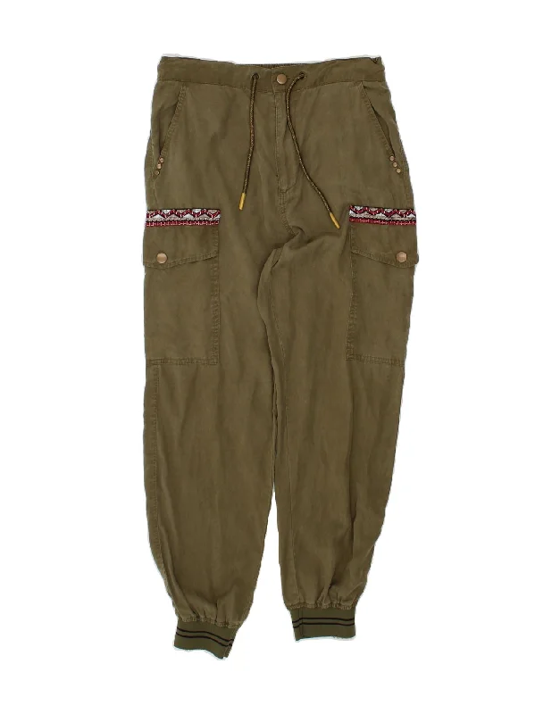 DESIGUAL Womens Joggers Cargo Trousers Medium W30 L28 Khaki Lyocell Trousers Yoga Stretchy Trousers Yoga Stretchy DESIGUAL Womens Joggers Cargo Trousers Medium W30 L28 Khaki Lyocell Trousers Yoga Stretchy Trousers Yoga Stretchy