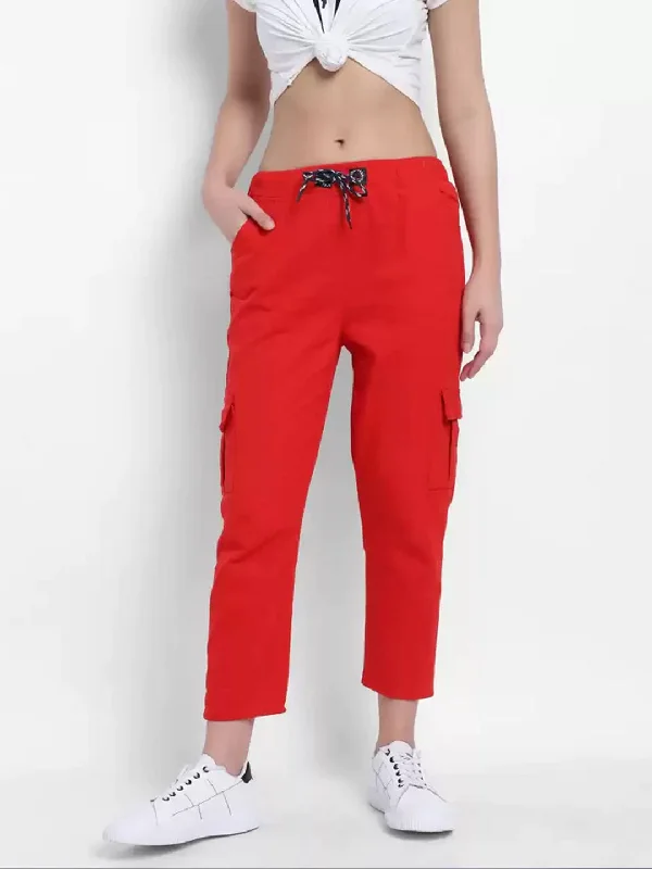 TANDUL Regular Fit Women Red Cotton Blend Trousers Trousers sophisticated sleek Trousers sophisticated sleek TANDUL Regular Fit Women Red Cotton Blend Trousers Trousers sophisticated sleek Trousers sophisticated sleek