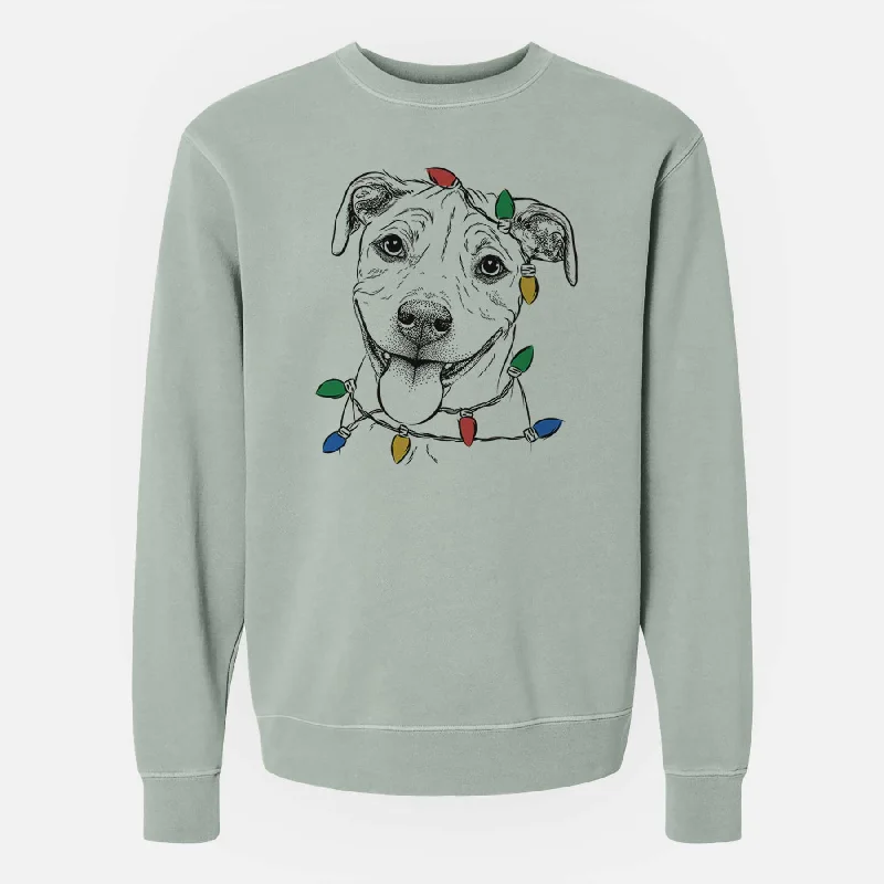 Christmas Lights Skye the Pitweiler - Unisex Pigment Dyed Crew Sweatshirt Hoodie Dress Longline Feminine Hoodie Dress Longline Feminine Christmas Lights Skye the Pitweiler - Unisex Pigment Dyed Crew Sweatshirt Hoodie Dress Longline Feminine Hoodie Dress Longline Feminine
