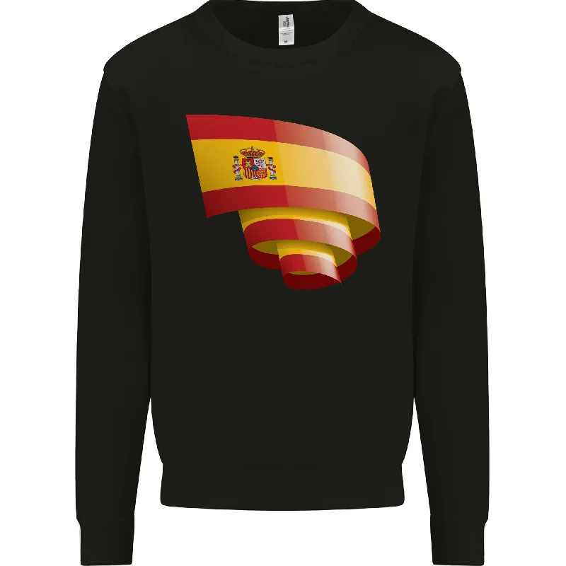 Curled Spain Flag Spanish Day Football Mens Sweatshirt Jumper Hoodie with Relaxed Fit Easy Casual Hoodie with Relaxed Fit Easy Casual Curled Spain Flag Spanish Day Football Mens Sweatshirt Jumper Hoodie with Relaxed Fit Easy Casual Hoodie with Relaxed Fit Easy Casual