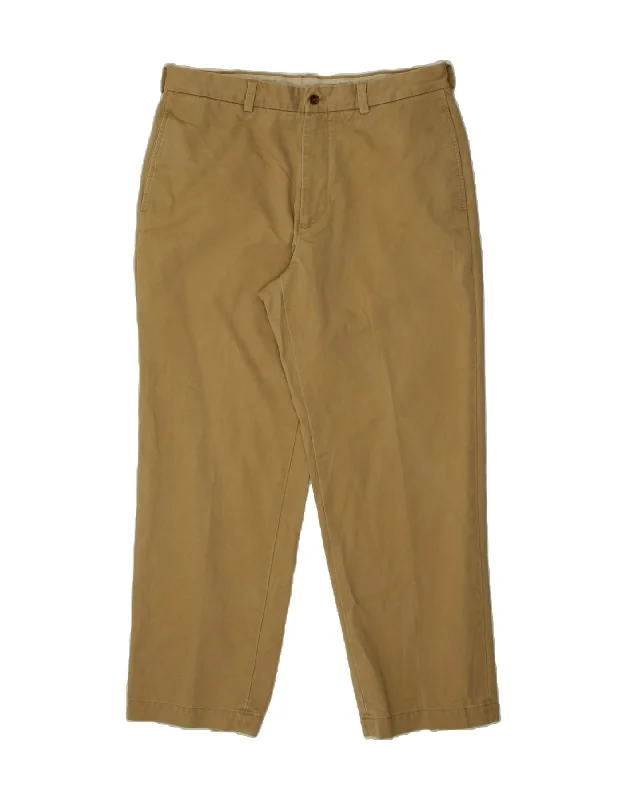 BROOKS BROTHERS Mens Straight Chino Trousers W35 L30 Beige Cotton Trousers Bridal Satin Trousers Bridal Satin BROOKS BROTHERS Mens Straight Chino Trousers W35 L30 Beige Cotton Trousers Bridal Satin Trousers Bridal Satin