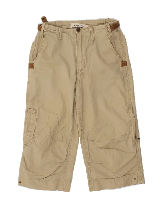 G-STAR Mens Straight Capri Trousers Small W30 L20 Beige Pinstripe Cotton Trousers New Arrival Trousers New Arrival G-STAR Mens Straight Capri Trousers Small W30 L20 Beige Pinstripe Cotton Trousers New Arrival Trousers New Arrival