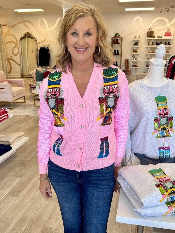 Pink Sequin Sleeve Nutcracker Cardigan Polka Dot Checkered Tartan Polka Dot Checkered Tartan Pink Sequin Sleeve Nutcracker Cardigan Polka Dot Checkered Tartan Polka Dot Checkered Tartan