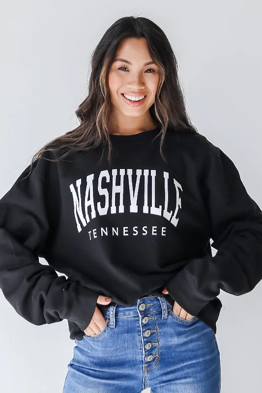 Nashville Tennessee Sweatshirt Hoodie with Color Block Contrast Stylish Hoodie with Color Block Contrast Stylish