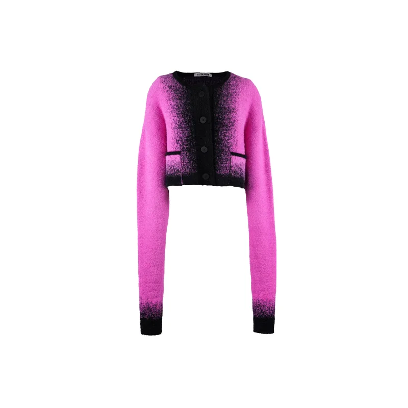 Cropped Boxy Knit Cardigan (Pink Fade) Print Jacquard Patchwork Print Jacquard Patchwork Cropped Boxy Knit Cardigan (Pink Fade) Print Jacquard Patchwork Print Jacquard Patchwork