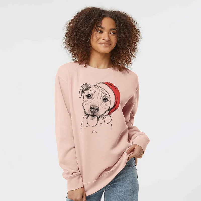 Santa Skye the Pitweiler - Unisex Pigment Dyed Crew Sweatshirt Hoodie with Hood Adjustable Protection Hoodie with Hood Adjustable Protection Santa Skye the Pitweiler - Unisex Pigment Dyed Crew Sweatshirt Hoodie with Hood Adjustable Protection Hoodie with Hood Adjustable Protection