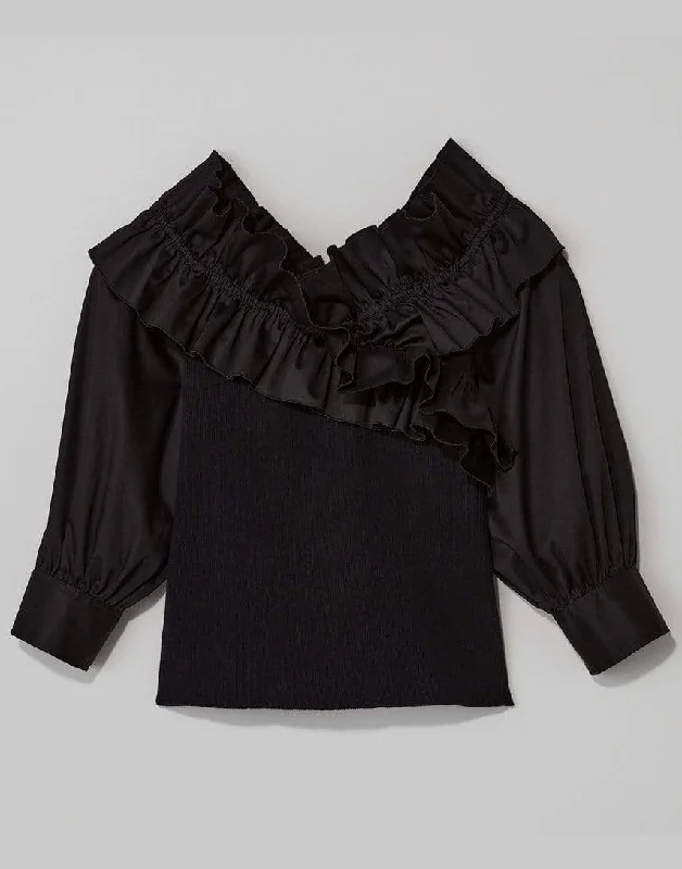 Black Daisy Knit Top Glamorous Knit Top