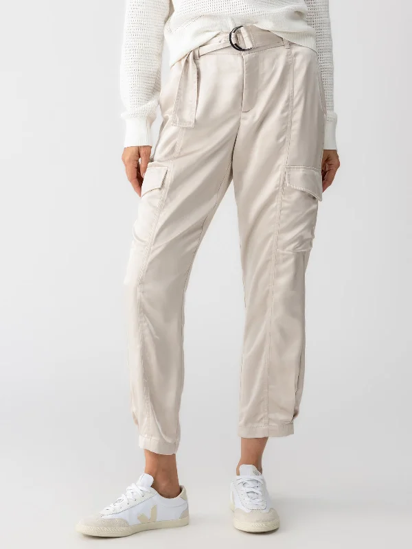 Classy Cargo Standard Rise Trouser Toasted Marshmallow Trousers Satin Smooth Trousers Satin Smooth