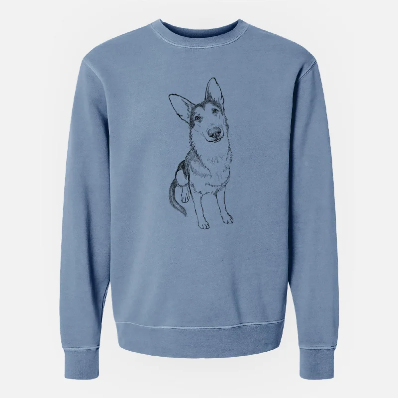 Doodled Archie the German Shepherd - Unisex Pigment Dyed Crew Sweatshirt Hoodie with Mesh Breathable Sporty Hoodie with Mesh Breathable Sporty Doodled Archie the German Shepherd - Unisex Pigment Dyed Crew Sweatshirt Hoodie with Mesh Breathable Sporty Hoodie with Mesh Breathable Sporty