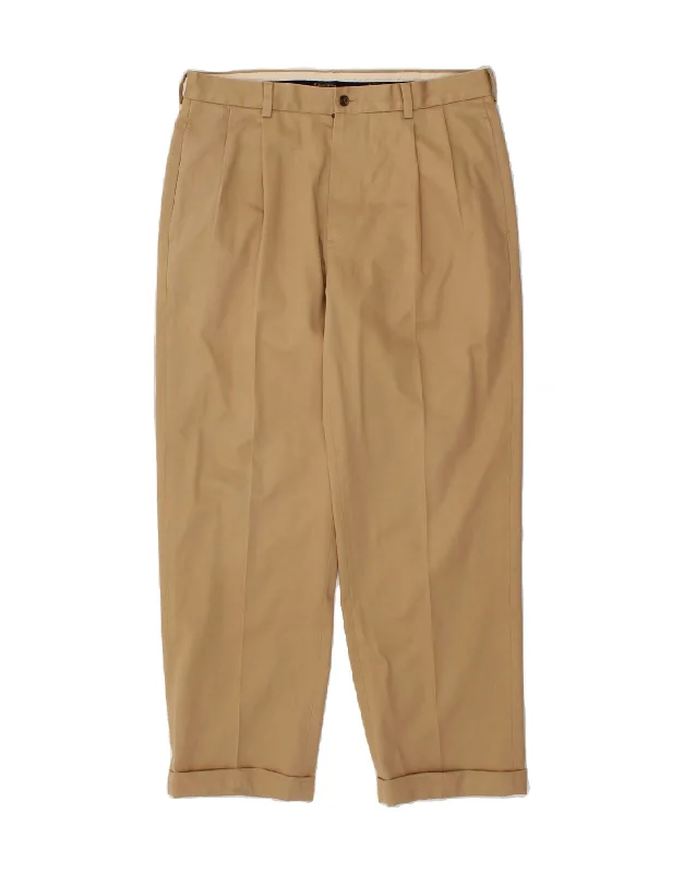 BROOKS BROTHERS Mens Pegged Chino Trousers W34 L30 Beige Cotton High Waist Slim Fit Ankle Length High Waist Slim Fit Ankle Length BROOKS BROTHERS Mens Pegged Chino Trousers W34 L30 Beige Cotton High Waist Slim Fit Ankle Length High Waist Slim Fit Ankle Length