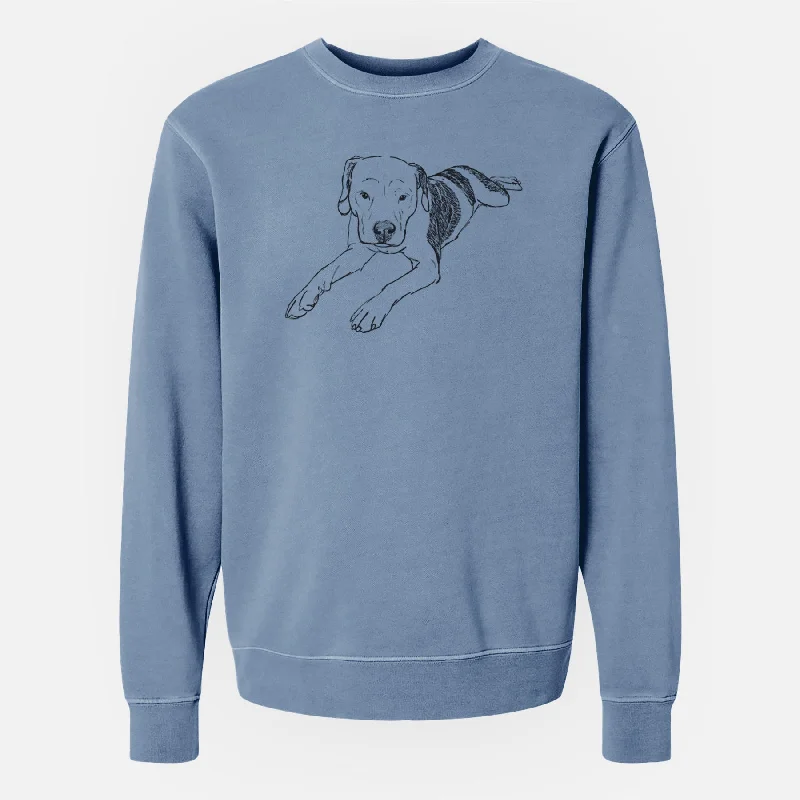 Doodled Emma Jean the Pitbull Mix - Unisex Pigment Dyed Crew Sweatshirt Hoodie with Batwing Sleeves Loose Dramatic Hoodie with Batwing Sleeves Loose Dramatic Doodled Emma Jean the Pitbull Mix - Unisex Pigment Dyed Crew Sweatshirt Hoodie with Batwing Sleeves Loose Dramatic Hoodie with Batwing Sleeves Loose Dramatic