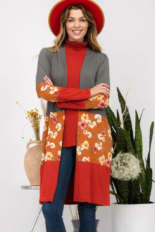 Celeste Full Size Floral Color Block Open Front Cardigan Real Fur Shearling Chenille Real Fur Shearling Chenille Celeste Full Size Floral Color Block Open Front Cardigan Real Fur Shearling Chenille Real Fur Shearling Chenille