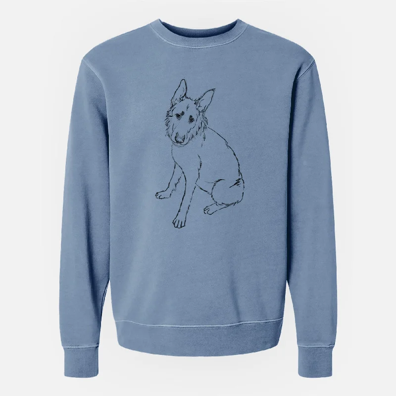 Doodled Mer the Irish Wolfhound German Shepherd Mix - Unisex Pigment Dyed Crew Sweatshirt Hoodie with Earth Tones Natural Calm Hoodie with Earth Tones Natural Calm Doodled Mer the Irish Wolfhound German Shepherd Mix - Unisex Pigment Dyed Crew Sweatshirt Hoodie with Earth Tones Natural Calm Hoodie with Earth Tones Natural Calm