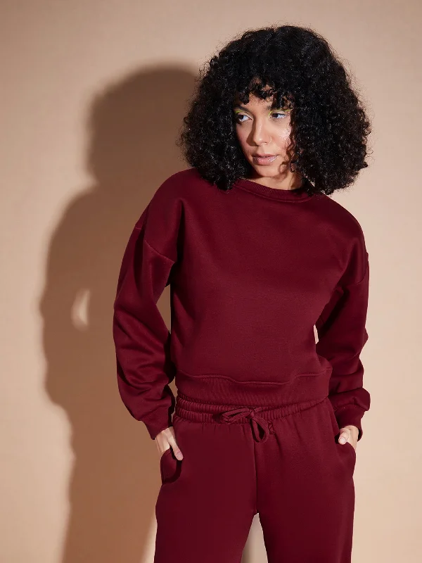 Women Maroon Premium Fleece Oversized Sweatshirt Hoodie with Reflective Safety Nightwear Hoodie with Reflective Safety Nightwear Women Maroon Premium Fleece Oversized Sweatshirt Hoodie with Reflective Safety Nightwear Hoodie with Reflective Safety Nightwear