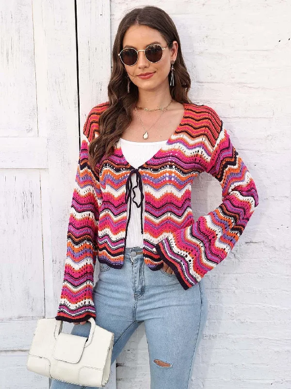 Striped Openwork Tied Cardigan Patchwork Embroidered Appliqued Patchwork Embroidered Appliqued Striped Openwork Tied Cardigan Patchwork Embroidered Appliqued Patchwork Embroidered Appliqued