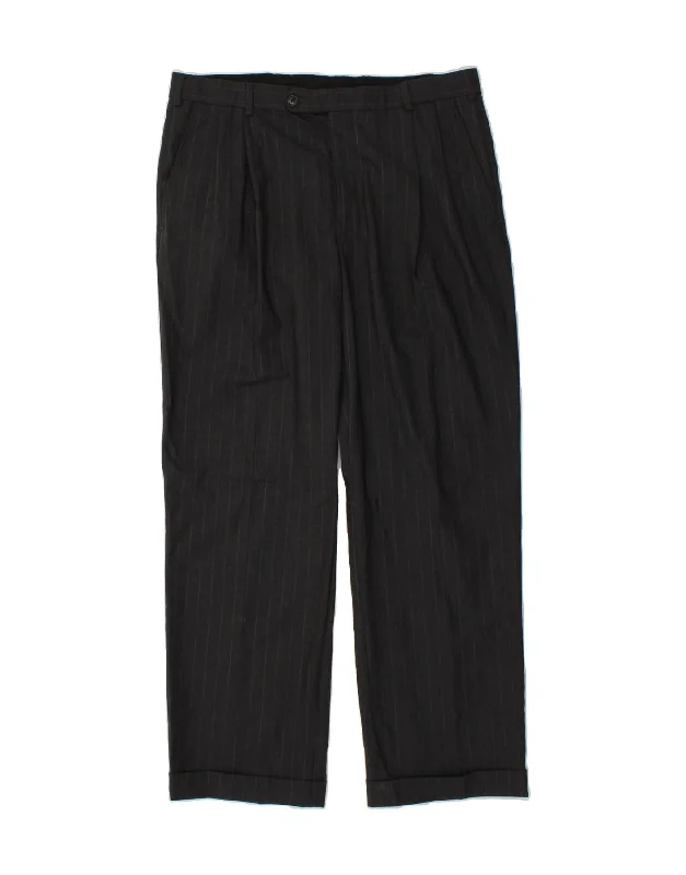 BROOKS BROTHERS Mens 346 Pegged Suit Trousers W34 L29 Grey Pinstripe Wool Trousers cozy comfortable Trousers cozy comfortable BROOKS BROTHERS Mens 346 Pegged Suit Trousers W34 L29 Grey Pinstripe Wool Trousers cozy comfortable Trousers cozy comfortable